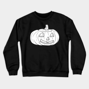 Halloween Jack O' Lantern White Silhouette Crewneck Sweatshirt